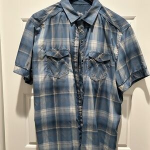 Kuhl Blue and White Casual Button Down Shirt